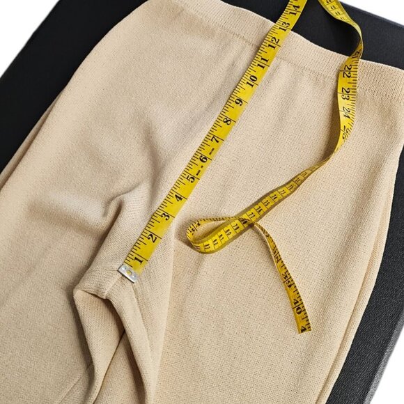 St. John Evening Womens High Waist Santana Knit, Split Bottom Wide Leg Pants, 2 - Picture 4 of 12